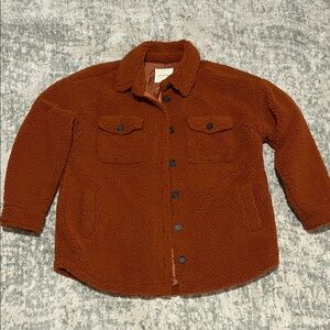 Thread & Supply Fuzzy Coat, Burnt orange, L